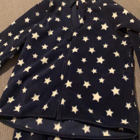 H&M, 1 1/2- 2Y, matching set. Navy blue with stars - Picture 2 of 3